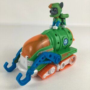 Paw Patrol Rescue Pups Sea Patrol Rocky Action Figure Deluxe Recycle Vehicle Toy